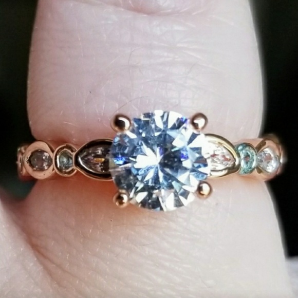 White Morganite & Diamond 14K Rose Gold Ring - Picture 5 of 5